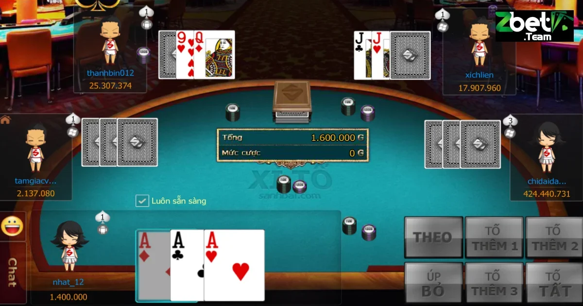Hướng dẫn c&aacute;c bước tham gia game b&agrave;i x&igrave; tố tr&ecirc;n Zbet
