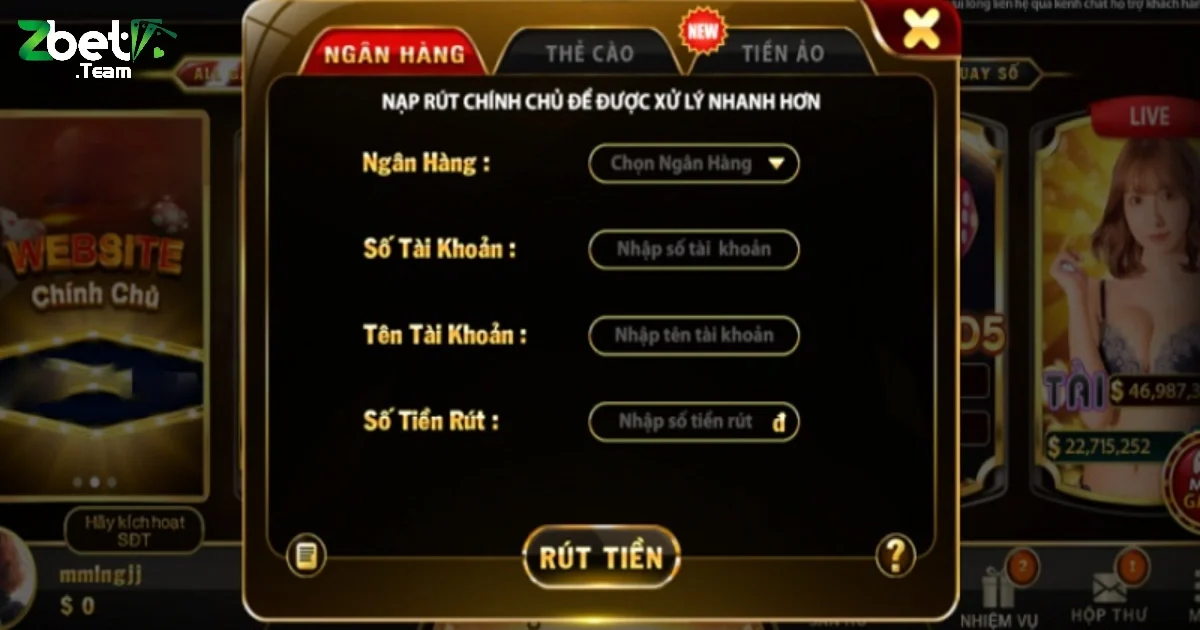 Hướng Dẫn C&aacute;ch R&uacute;t Tiền Từ Game B&agrave;i Trực Tuyến Tại Zbet